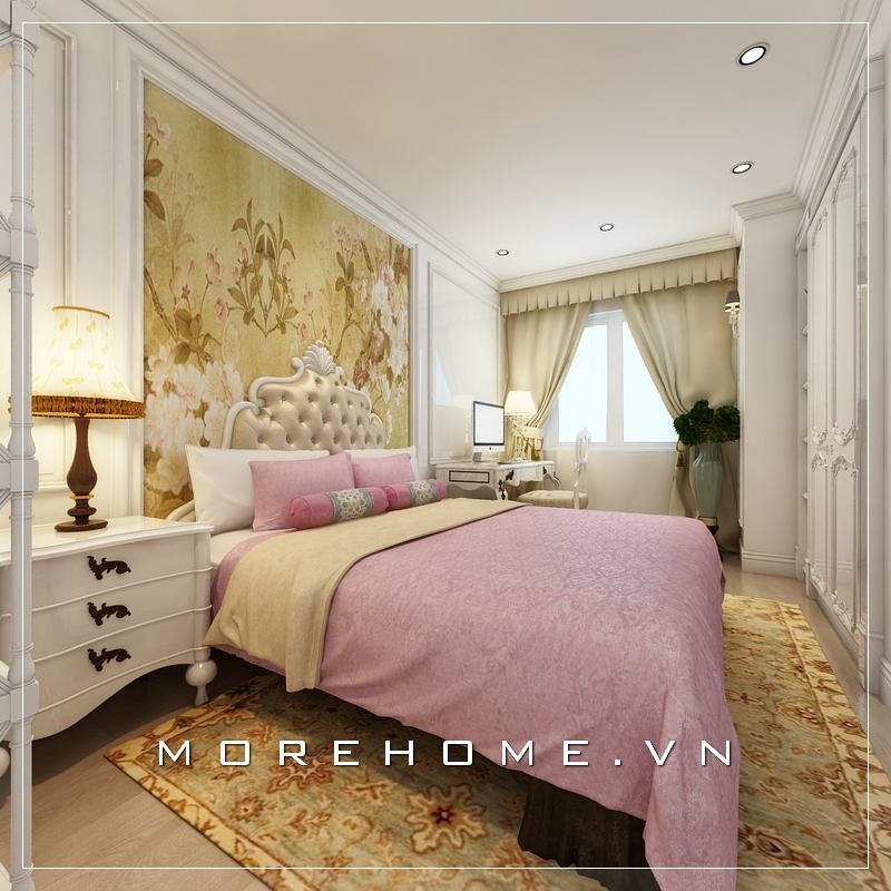 Chiêm ngưỡng BST mẫu giường ngủ chung cư tân cổ điển ấn tượng