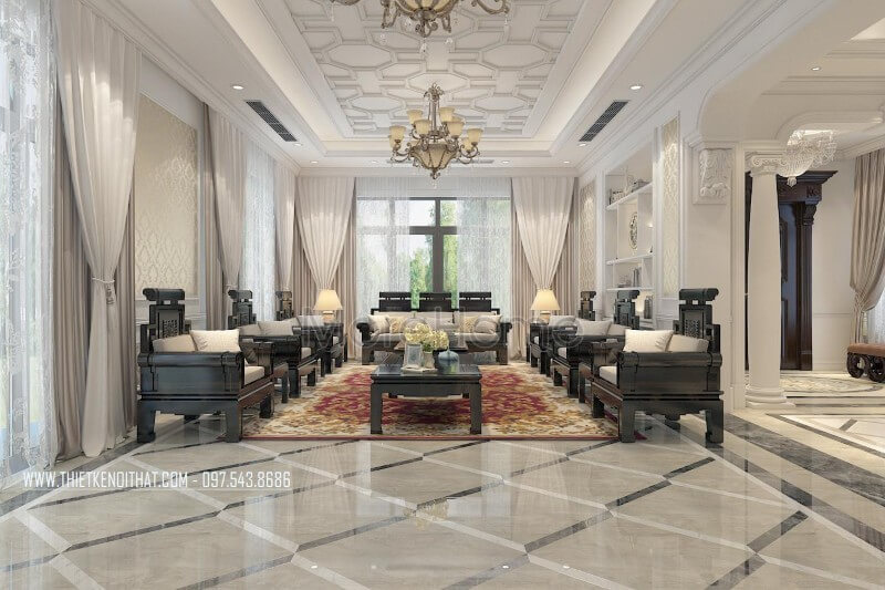 Trang trí nội thất phòng khách biệt thự cao cấp ấn tượng Top các mẫu thiết kế phòng khách ưa chuộng nhất hiện nay