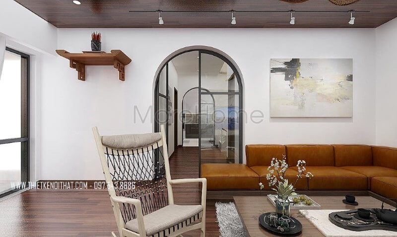 Ý tưởng trang trí phòng khách hiện đại độc đáo với hệ cửa đi mái vòm đặc trưng tại Santorini Hy Lạp Thiết kế nội thất phòng khách biệt thự