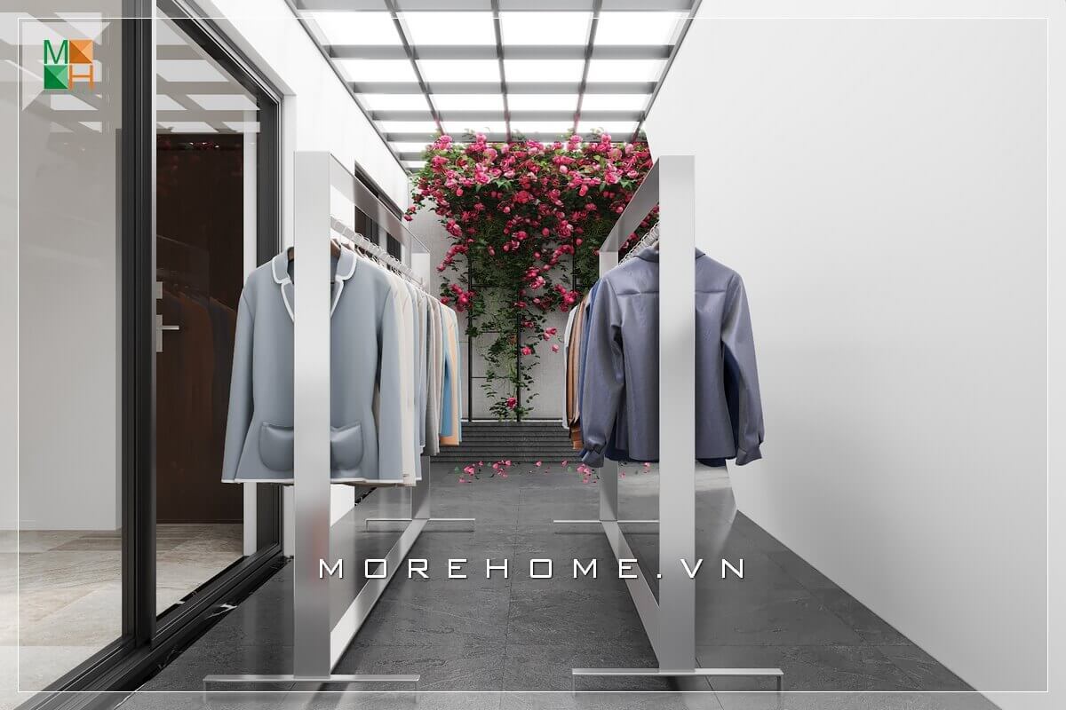 Thiết kế không gian phơi đồ biệt thự, nhà phố, chung cư rộng lớn hiện đại được sử dụng riêng biệt để phơi quần áo, nơi có diện tích thông thoáng, có nhiều ánh nắng, gió lưu thông giúp cho quần áo nhanh khô, không bị ẩm móc.