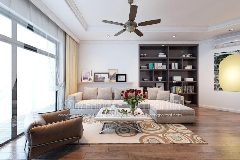 Bàn trà với lối thiết đơn giản, nhỏ gọn mang đến sự trẻ trung cho không gian