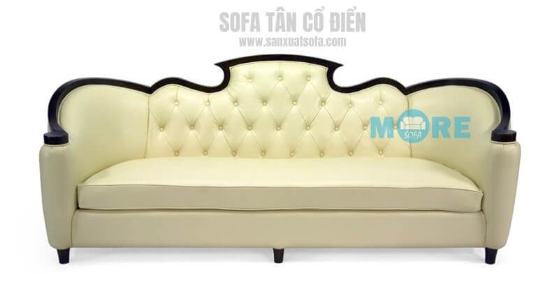 Sofa tân cổ điển đẹp với thiết kế không quá cầu kỳ nhưng vẫn nổi bật cho phòng khách