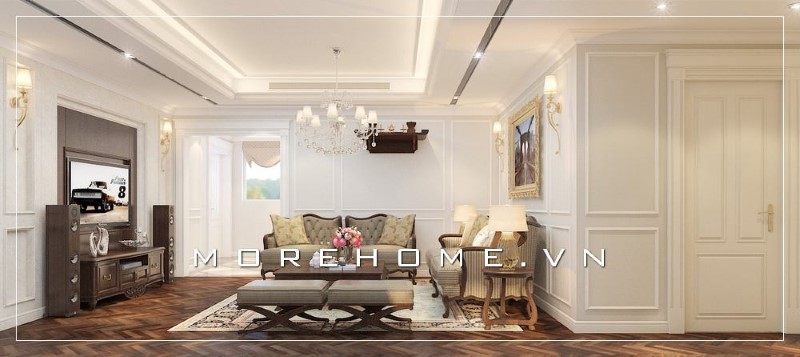 Bộ sofa góp phần mang tới sự sang trọng lịch sự khi có khách đến chơi nhà.
