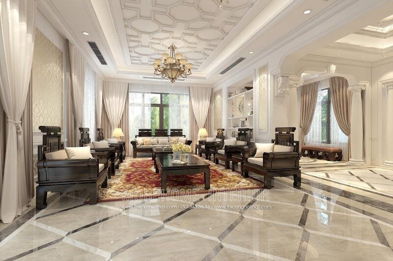 Thiết kế Sofa tân cổ điển đẹp cho phòng khách